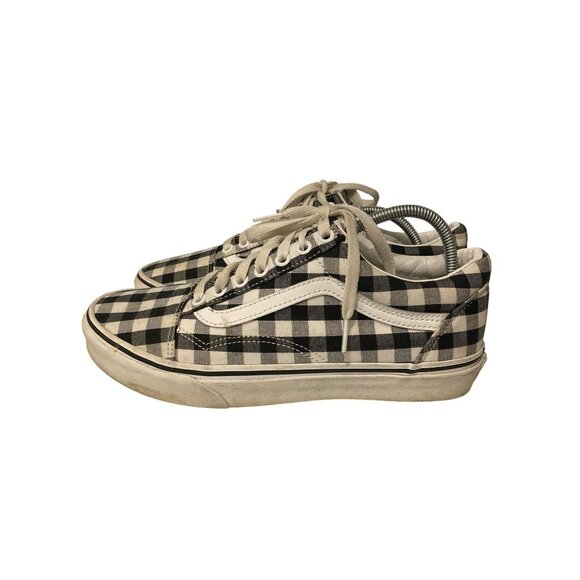 Vans Old Skool Black & White Checkered Canvas Sneakers Mens 7.5 / Womens 9 - Picture 4 of 8